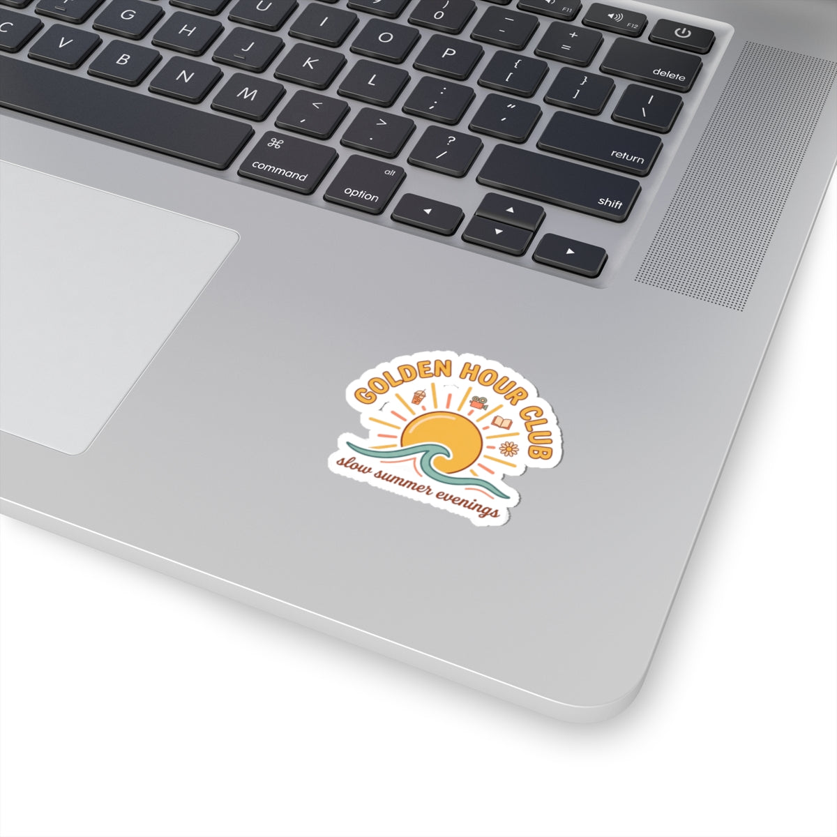 Golden Hour Club Kiss-Cut Stickers | summer aesthetic, coastal vibes, pastel retro