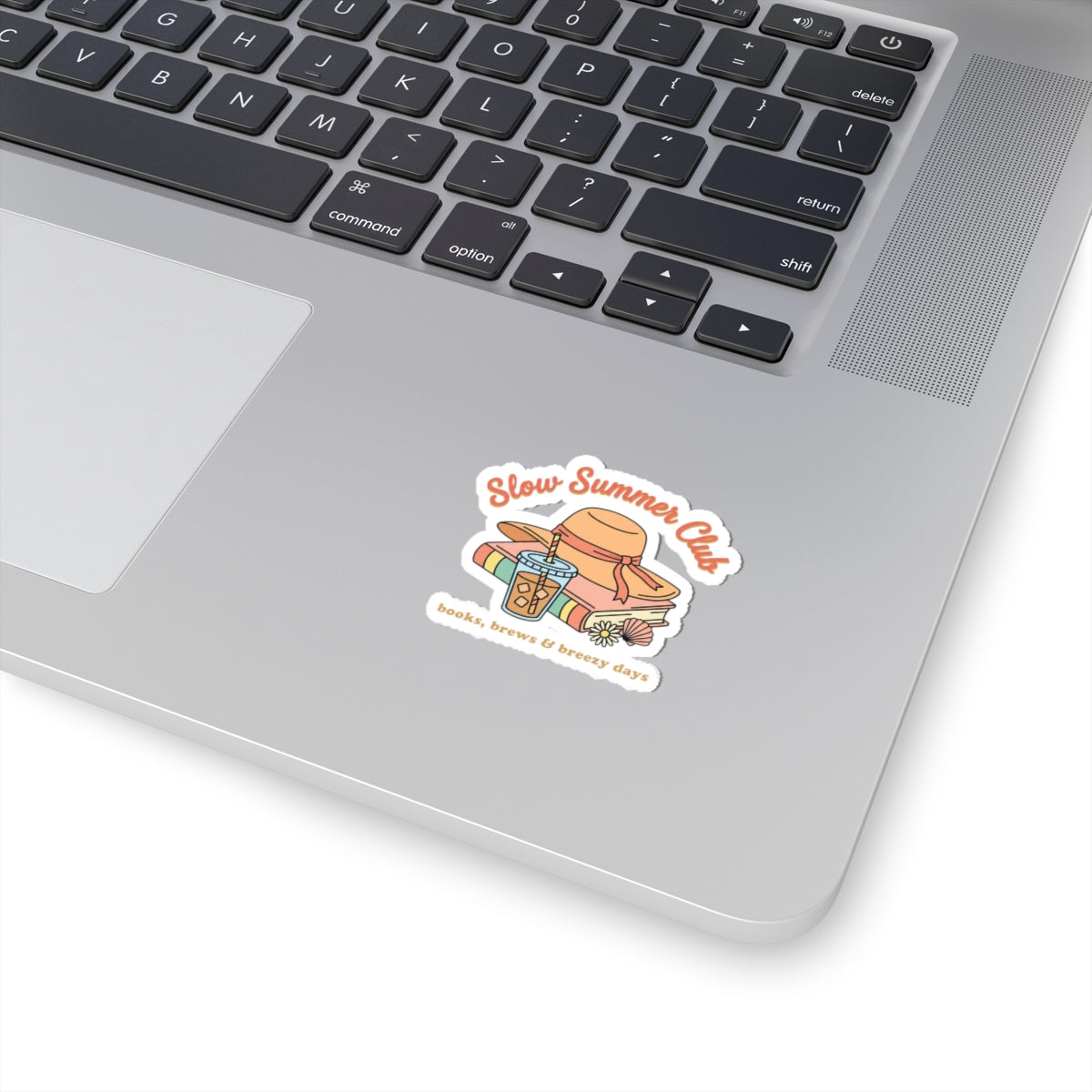 Slow Summer Club Sticker | summer aesthetic, pastel coastal vibes