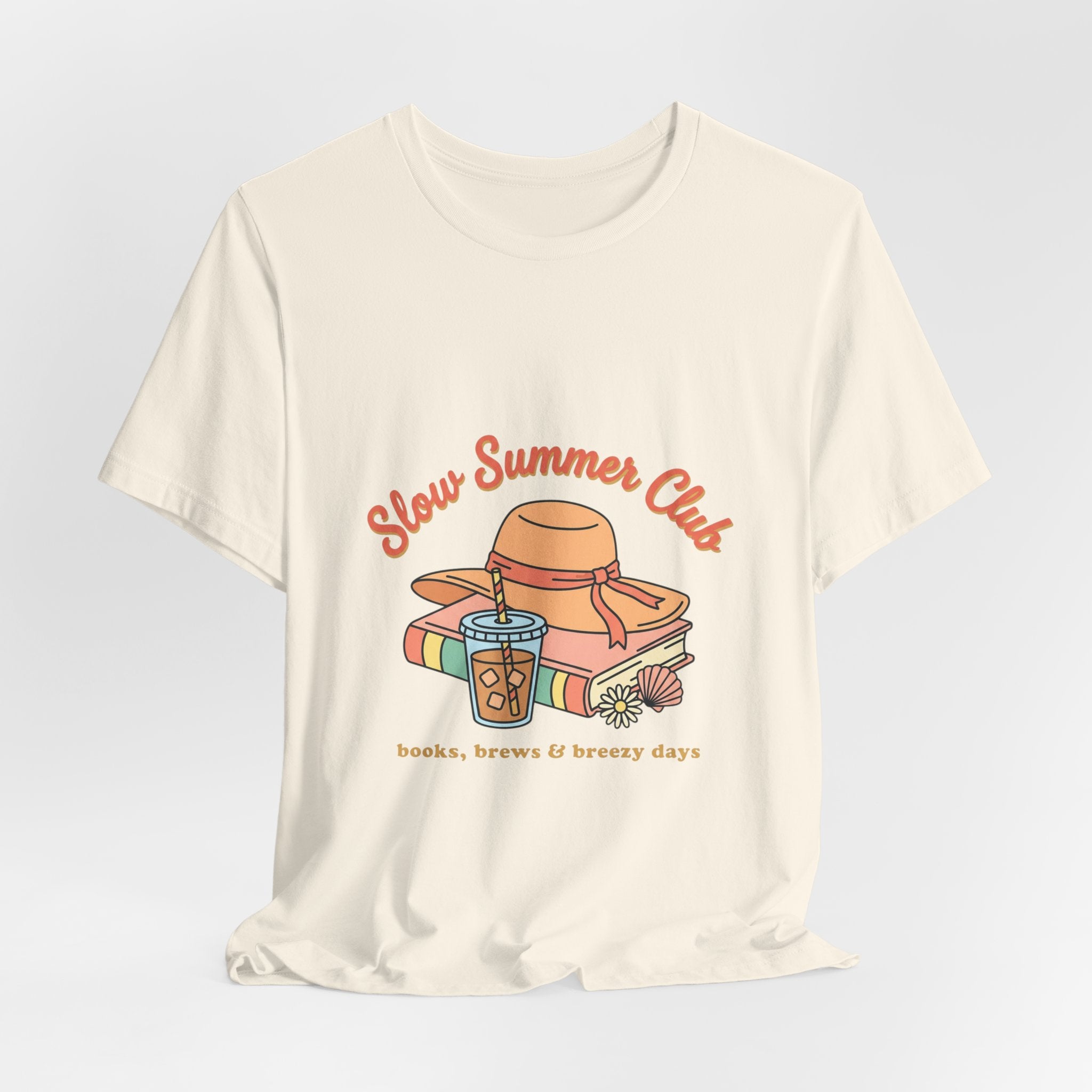 Slow Summer Club Tee | summer aesthetic, coastal vibes, retro pastel