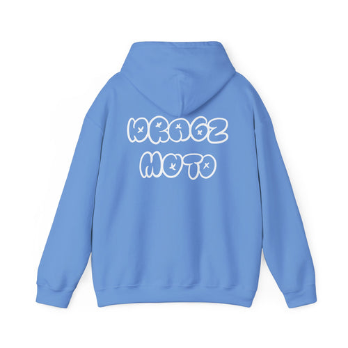 Dragz Moto Double lettering hoodie white font